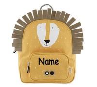 Elefantasie Personalisierter Kinderrucksack von Trixie mit Name für Kindergarten und Kita optional mit Trinkflasche (Löwe, Rucksack)