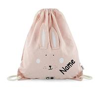 Elefantasie Turnbeutel mit Name personalisiert von Trixie Sportbeutel Schwimmtasche für Kinder mit Tiermotiv und Wunschnamen bedruckt Hase
