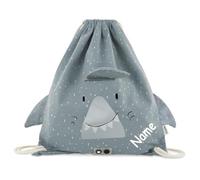 Elefantasie Turnbeutel mit Name personalisiert von Trixie Sportbeutel Schwimmtasche für Kinder mit Tiermotiv und Wunschnamen bedruckt (Hai)