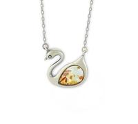 ELEGAMBER Handgefertigte S925 silber einbettung natürliche ostsee Bernstein rohstein anhänger halskette, poliert bernstein energie stein | holz geschenkbox