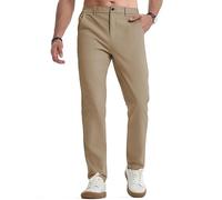 Elegancity Herren Chinohose Khaki Stretch Freizeithose Regular Fit Stoffhose Anzughose Einfarbig 60% Baumwolle Passform Mit Bundgummi S