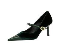 Elegant Damen Pumps High Heels Sexy Kann Beinlinien Sehr Gut Dehnen (grün 7cm,39)