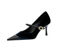 Elegant Damen Pumps High Heels Sexy Kann Beinlinien Sehr Gut Dehnen (Schatz Blau 7cm,39)