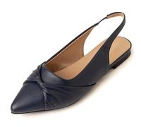 Elegante, atmungsaktive und bequeme Ballerinas für Damen - ideal zum Hineinschlüpfen, für den Sommer. Sportliche Tanzschuhe mit Schnürung. Weiße Ballerinas, leichte Mary-Jane-Schuhe (Dark Blue #2, 37)