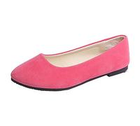 Elegante Ballerinas Damen - Schuhe Elegant Sportliche Flats Flach Runde Zehe Ballettschuhe Weich Loafer Walkingschuhe Balerinaschuhe Slip-On Klasssische Sommerschuhe Ballerina Rosa 39