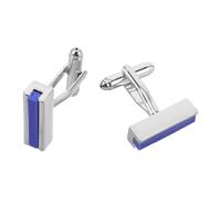 Elegante Blaue Kupfer Manschettenknöpfe für Herren, Formelle Hemden | Polierte Oberfläche, Klassisch Zeitloser Stil, für Business, Büro und Meetings, Dezent Edel