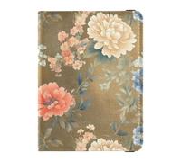 Elegante Blumen Reisepass- und Impfkarten-Brieftasche, Kombi-Reisepasshülle, Reisedokumente, Brieftasche, Reisepasshülle mit RFID-Blockierung, für Damen und Herren, wasserdicht