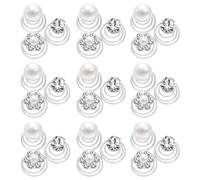 Elegante Blumen Spiral Haarspange mit Perlen und Strass, 60 Stück Weiß | Metall, Sicherer Halt für Dünnes Haar, für Hochzeit und Besondere Anlässe, Damen und Teens