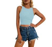 Elegante Bluse Oberteile Spitzenbluse Long Verlängerung Sommershirts Damenbluse Blumen Rippshirt Boxy Partyoberteile Puffärmel High Wickeloptik Loose Stil Transparentes Knöpfe Glänzende Rippenstrick