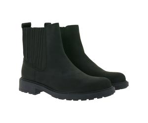Elegante Clarks Orinoco2 Mid Echt-Leder Damen Chelsea-Boot Stiefelette 26161664 Schwarz 37