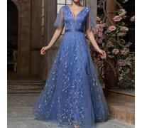 Elegante Damen Cocktailkleid aus Mesh und Pailletten-Patchwork, geeignet für Cocktailpartys, Proms, Homecoming, Bridal-Shower, Verlobungsempfänge, Pro