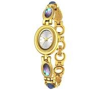 Elegante Damenarmbanduhr Vintage Ausgefallene Uhren Damen Schmales Damenuhr Kleine Diamant Glitzer Strass Analog Quarzuhr Armkette Uhr Beiläufige Farbigen Schmücken Schmuckarmband Armkette Gold Blau