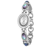 Elegante Damenarmbanduhr Vintage Ausgefallene Uhren Damen Schmales Damenuhr Kleine Diamant Glitzer Strass Analog Quarzuhr Armkette Uhr Beiläufige Farbigen Schmücken Schmuckarmband Armkette Silber Blau