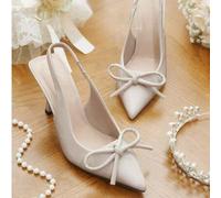 Elegante Damenschuhe mit Schleifen-Dekor, glänzendes Lackleder, modische High Heels, Dunkelrot & Beige, geeignet für Frühjahrsferien, Ostern, Abschlus