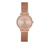 Elegante Damenuhr der Marke Michael Kors in der Farbe Roségold. Die Uhr ist aus rostfreiem Stahl gefertigt. Das Armband ist ebenfalls aus Edelstahl gefertigt und kann leicht kleiner oder größer gemach