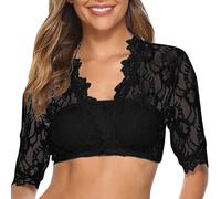 Elegante Dirndlbluse Spitze Damen Bluse Zur Wiesn Schwarz Elegant Festlichkeiten Trachtenmode Sexy Dessous