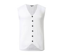 Elegante Herren Feinstrick-Weste mit Knopfleiste Anzug-Weste 13412 Weiß XL