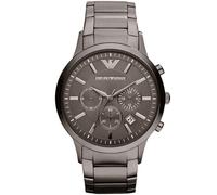 Elegante Herrenuhr der Marke Armani. Das Gehäuse hat einen Durchmesser von 43 mm und das Uhrwerk ist ein Quarzwerk. Marke: ArmaniModellname: AR2454 (43mm)Kategorie: HerrenuhrMaterialien: EdelstahlFarb