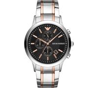 Elegante Herrenuhr der Marke Armani. Die Uhr hat ein Armband, das auch kleiner gemacht werden kann, das Gehäuse hat einen Durchmesser von 43 mm und das Uhrwerk ist ein Quarzwerk. Marke: Emporio Armani