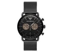 Elegante Herrenuhr der Marke Armani. Die Uhr hat ein Armband, das auch kleiner gemacht werden kann, das Gehäuse hat einen Durchmesser von 43 mm und das Uhrwerk ist Quarz. Marke: ArmaniModellname: AR11