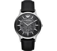 Elegante Herrenuhr der Marke Armani. Die Uhr hat ein Armband, das auch kleiner gemacht werden kann, das Gehäuse hat einen Durchmesser von 43 mm. Die Uhr hat ein mechanisches Uhrwerk, so dass keine Bat