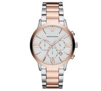 Elegante Herrenuhr der Marke Armani. Die Uhr hat ein Armband, das auch kleiner gemacht werden kann, das Gehäuse hat einen Durchmesser von 44 mm und das Uhrwerk ist Quarz. Marke: ArmaniModellname: AR11