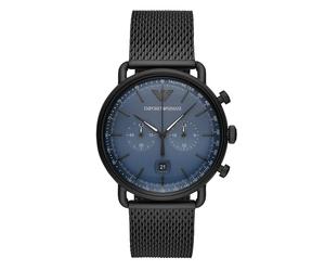 Elegante Herrenuhr der Marke Armani. Die Uhr hat ein Armband, das auch kleiner gemacht werden kann, das Gehäuse hat einen Durchmesser von 43 mm und das Uhrwerk ist Quarz. Marke: ArmaniModellname: AR11