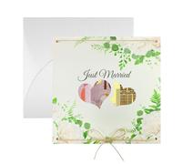 Elegante Hochzeitskarte Geldgeschenk Hochzeit, Rustikale Gerade Verheiratet Geld Brieftaschen Hochzeit Bargeld Geschenkumschläge für Braut & Bräutigam -15,5 X 15,5 Cm