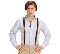 Elegante Hosenträger Lederoptik Braun | OS - Braun | Wir machen Party.de |