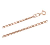 Elegante Kette und/oder Armband aus Rotgold 585, Flechten - Dreifach-Raute, Breite ca. 2,5 mm, Gewicht in 18 cm ca. 1,8 g., Gewicht in 45 cm ca. 4,4 g. Armband ca. 18 cm ca. 1,8 g.