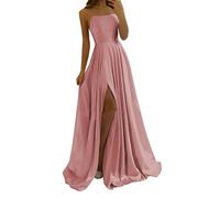Elegante Kleider Damen - Kleider Damen Abschlusskleid Off Shoulder Elegant Hochzeit Vintage A-Linie Partykleid Lang Abendkleider Schlitz Cocktailkleid Festkleider Brautkleid Abiball Geburtstag Kleid