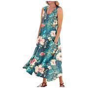 Elegante Kleider Damen Kleider Für Damen Rotes Kleid Damen Damen Spaghetti-Träger Ärmellos Langes Kleid Etuikleid Damen Elegant Für Hochzeit Damen Swing Kleid,Navy,M