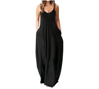 Elegante Kleider Damen Sale Angebote Elegant Große Größen Etuikleid Businesskleid Arbeitskleid A-Linie Sexy V-Ausschnitt Maxikleid meine bestellungen anzeigen Loose Bohemian Ärmellos Blumendruck