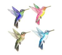 Elegante Kolibri-Brosche für Kleidung, Taschen, Hüte, Metall, Mode-Accessoire, Kolibri-Brosche, 4 Stück