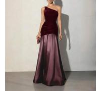 Elegante lange Sommerkleider für Frauen, einfarbig, ärmellos, Festivaloutfits, Samt-Top, A-Linie-Saum, Hochzeitsgast-Kleid, Abendballkleid, Frühling