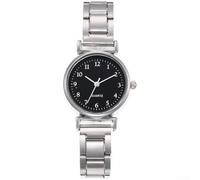 Elegante, minimalistische Damen-Quarzuhr, klein, lässig, modisch, Studenten, Sozial-Uhr für Damenuhren, frisch, einfach, lässig, High-End-Quarz (Roségold-Schwarz)