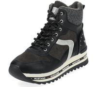 Elegante MUSTANG Stiefelette Schnürschuhe für Damen 1364-505-9 Schwarz 40