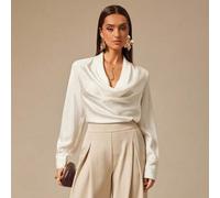 Elegante Pendler Damen Bluse mit Rollkragen in Unifarbe