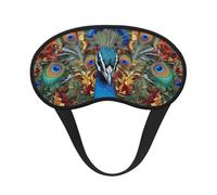 Elegante Pfauen-Schlafmaske für Damen und Herren, weiche und bequeme Schlafmaske, Verdunkelung, Augenabdeckung für Reisen, Yoga, Nickerchen, Schichtarbeit