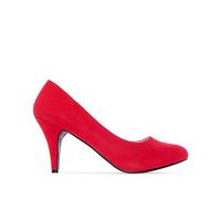 Elegante Pumps aus Nubukleder in Rot. Gr. 36