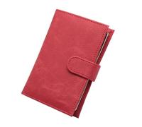 Elegante Reisepasshülle aus PU-Leder, Kartenetui, modisch, Reisedokumentenhalter für Damen und Herren, Reisebrieftasche, rot, Mass Beauty