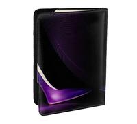 Elegante Reisepasshülle mit Lippenstift-Aufdruck, mit Kreditkartenfach, Leder, Reisepasshülle, für Damen, Herren, Familienausweis, Reisen, Schwarz , Einheitsgröße