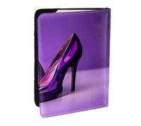 Elegante Reisepasshülle mit Lippenstift-Aufdruck, mit Kreditkartenfach, Leder, Reisepasshülle, für Damen, Herren, Familienausweis, Reisen, Schwarz , Einheitsgröße