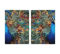 Elegante Reisepasshülle mit Pfauenmotiv, ultradünn, PU-Leder, Reisedokumenten-Organizer, kompakt, Premium, internationaler US-Pass, Schutzhülle für Damen und Herren