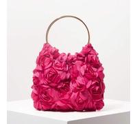 Elegante Rosen Blumen Abendtasche, formelle Party Handtasche für Damen, süßes Mädchen Handtasche, einfarbige Eimer Tasche, Brauthandtasche (Muster zuf