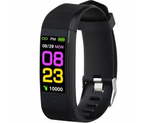 Elegante, schmale Fitnessuhr, Farbdisplay (schwarz) - Herzfrequenz, Schlaf, Schritte & Bluetooth - Fitness Tracker Armband für präzise Aktivitätsdaten