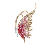 Elegante Schmetterlings-Brosche mit brillanten blauen Steinen, stabile Metallmaterialien zum Verschenken oder individuellen Stylen, blaue Kristall-Brosche, One Size, Wie beschrieben