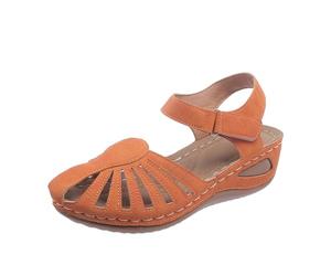Elegante Schuhe Damen, Bequeme Sommer-Strandsandalen Mit Offener Zehenpartie Und Klettverschluss LäSsig