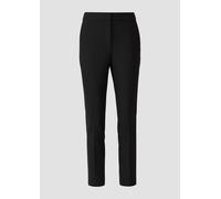 Elegante Slim-Fit-Hose mit Tapered Leg und hohem Bund 42 schwarz 2175698.9999.42