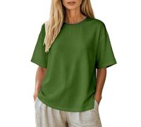 Elegante T Shirts Hemd Oversize Leinenblusen Umstands Sommershirts Über Klassische Karo Boxy Schlitz Rundhals Sommertop Wasserfallausschnitt Federn Motto Bauch Kastenausschnitt Bhhemden 54